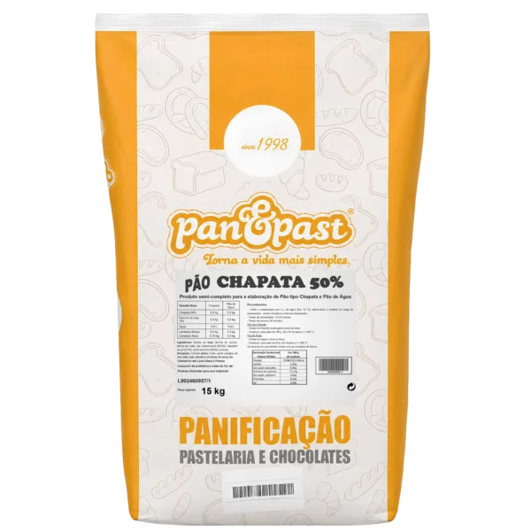 Pão Chapata 50% 15Kg